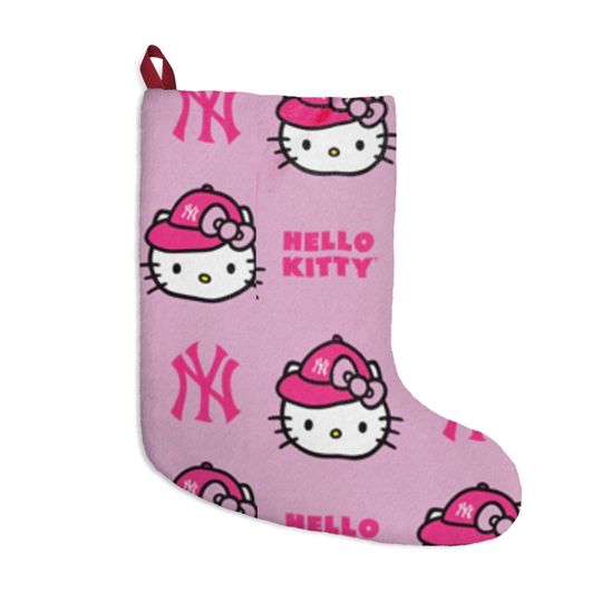 Discover Retro NY Yankees Kitty Baseball New York pink Christmas Cat Holiday Dorm Alumni Fan Stocking Gift