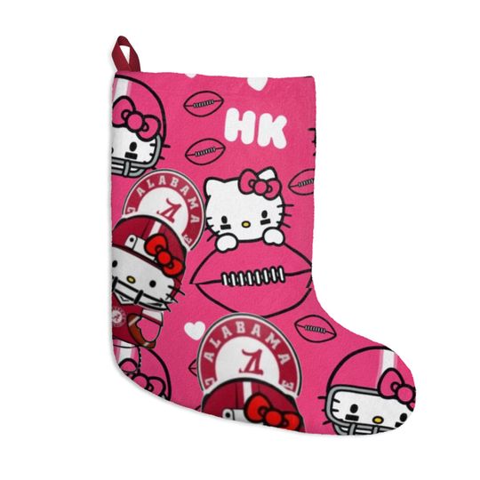Discover Retro Albm Roll Tide Crimson Football Kitty Pink College Christmas University Cat Holiday Dorm Alumni Fan Stocking Gift