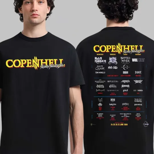 Discover Copenhell Festival 2026 Full Lineup Copenhagen Denmark On 24 25 26 27 Jun Shirt