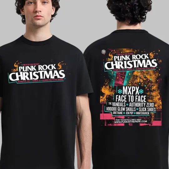 Discover Punk Rock Christmas 2025 In Chandler Arizonna On December 6 Two Sided T-Shirt