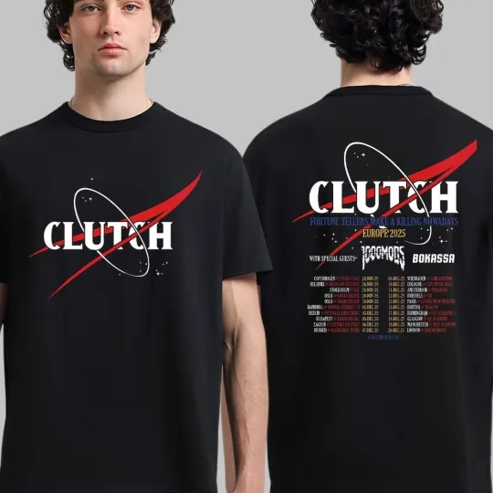 Discover Clutch Fortune Tellers Make A Killing Nowadays Europe 2025 Tour Schedule T-Shirt