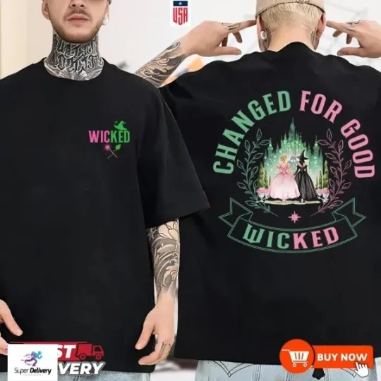 Discover Wicked Change For Good T-Shirt, Wizard Movie Fan Shirt, Wicked Musical Fan Gift