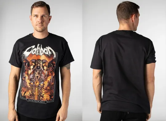 Discover Caliban Back From Hell Graphic Tee Metalcore Band Shirt Black