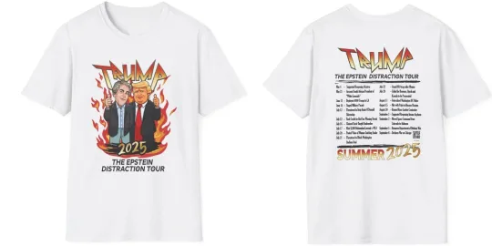 Trump Epstein 2025 Tour Graphic Tee, Political Humor T-Shirt
