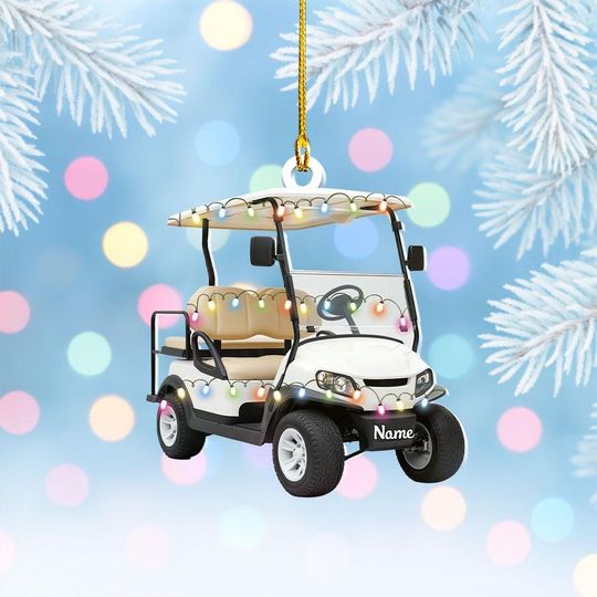 Discover Personalized Golf Cart Christmas Ornament, Golfing Ornament, Golf Course Ornament, Golfer Ornament Gift, Golf Club Ornament Decor