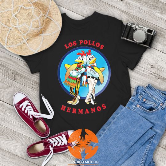 Los Pollos Hermanos Vintage T-Shirt, Mexican Chicken Rooster Graphic Tee, Funny Chicken Brothers Gift