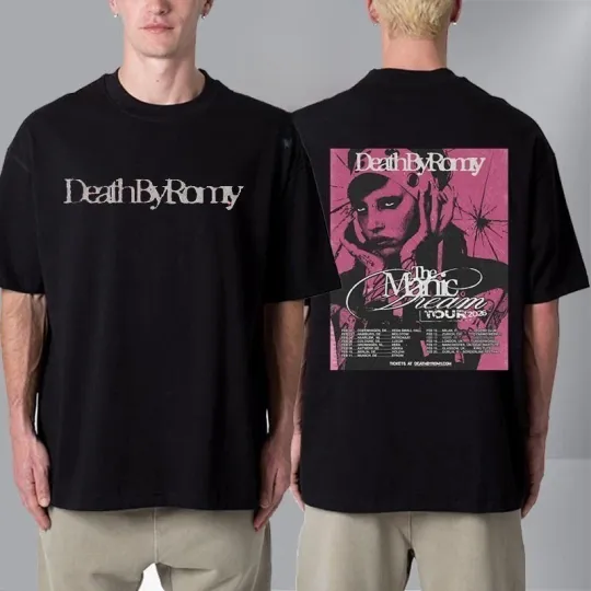 Discover Death By Romy The Manic Dream Tour 2026 Schedule Tour Dates Unisex T-Shirt