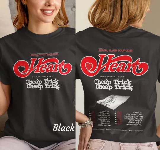 Discover Heart Band Royal Flush Tour 2025 T-Shirt