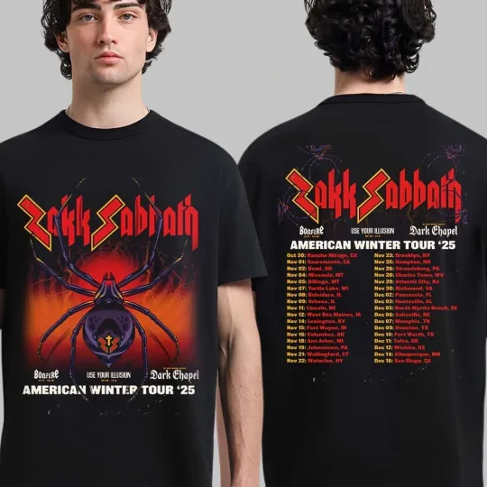 Discover Zakk Sabbath American Winter Tour 2025 Schedule Tour Dates Unisex T-Shirt