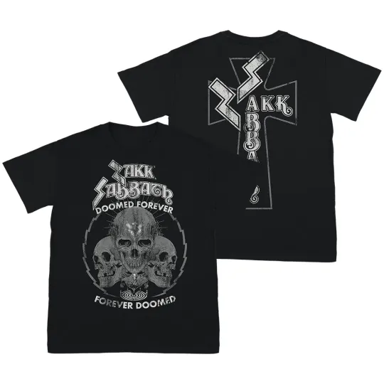 Discover Zakk Sabbath Tour 2025 North American Winter Doomed Forever T-Shirt