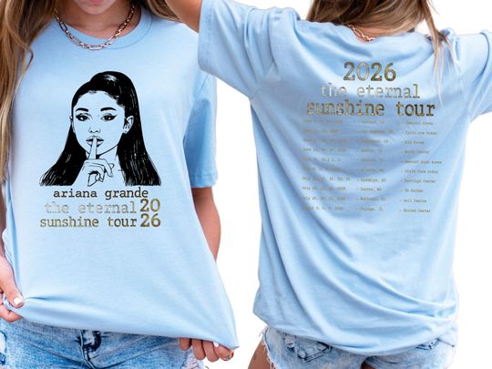 Ariana Eternal Sunshine Tour T-Shirt Vintage Pop Concert Tee