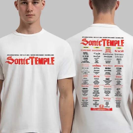Discover Sonic Temple Festival 2026 Full Lineup In Columbus Ohio At Historic Crew T-Shirt