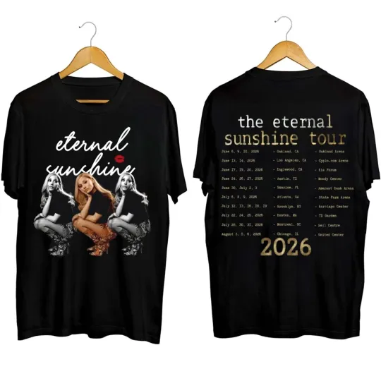 Ariana Eternal Sunshine Tour Tee 2026 Double Sided T-Shirt