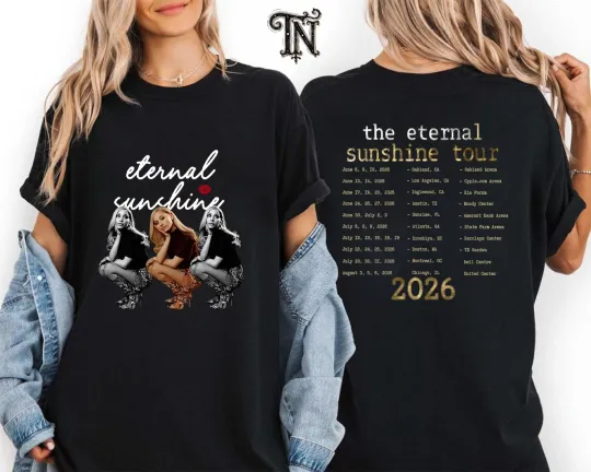 Ariana Eternal Sunshine Tour 2026 Unisex Double Sided T-Shirt