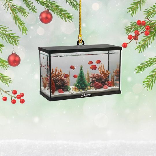 Discover Personalized Aquarium Christmas Ornament, Aquarium Fish Tank Ornament, Fishes Lovers Gift, Aquarium Park Ornament, Aquarium Lover