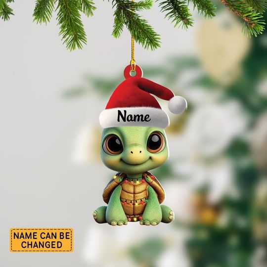 Discover Personalized Sea Turtles Ornament, Sea Turtles Christmas Lights Ornament, Turtles Ornament Lover Gift, Turtles Ornament Decor