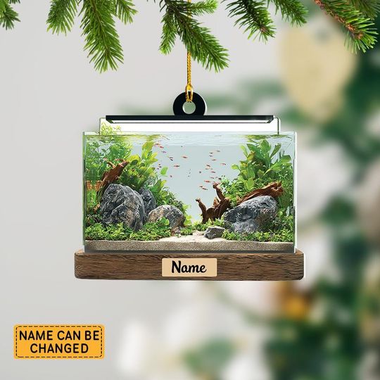 Discover Personalized Aquarium Christmas Ornament, Aquarium Fish Tank Ornament, Fishes Lovers Gift, Aquarium Park Ornament, Aquarium Lover