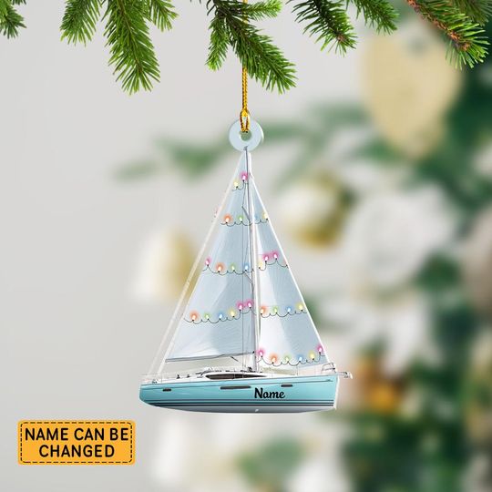Discover Personalized Sailboat Christmas Ornament, Boating Sailor Ornament, Sailing Ornament, Boat Ornament Decor, Gift for Boat Owners