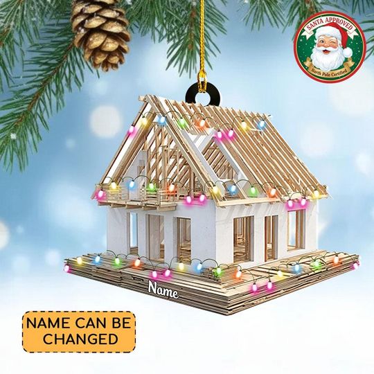 Discover Personalized Under Construction House Christmas Ornament, Construction Ornament, House Renovated Ornament Decor, Xmas Gift