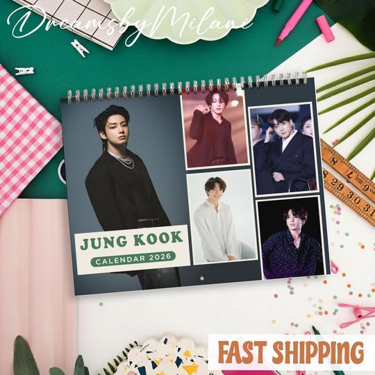 BTS Jk 2026 Calendar, BTS Jk Monthly Wall Calendar, 2026 BTS Jk Calendar