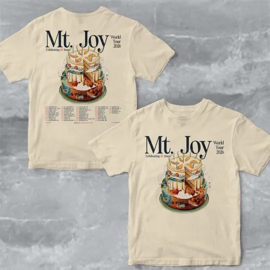 Discover Mt Joy Celebrating 10 Years World Tour 2026 North America City Dates T-Shirt
