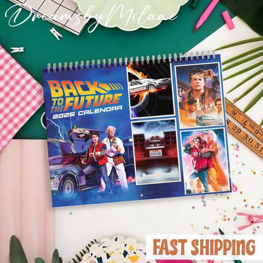 Back To The Future 2026 Calendar, Back To The Future Monthly Wall Calendar, 2026 Back To The Future Calendar
