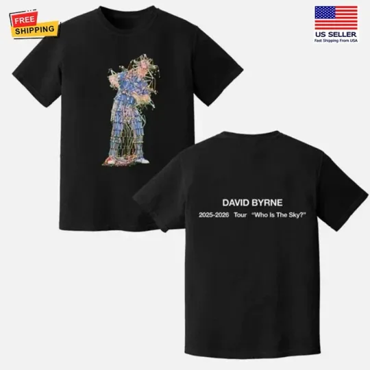 David Byrne 2025 2026 Tour Concert Double Sided T-shirt Concert Tee Gift For Fan