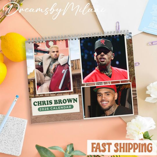 Discover Chris 2026 Calendar, Brown Wall Calendar, Office Decor, Unique Holiday Gifts, Gifts For Her, Music Merch, 2026 Calendar