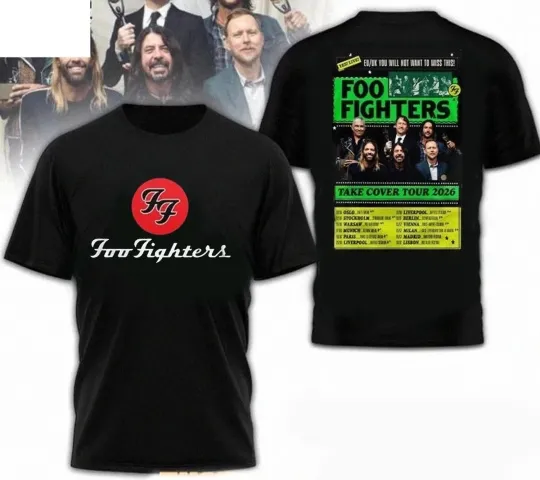 Discover FF Band Fighters Take Cover Tour 2026-Double Side Shirt