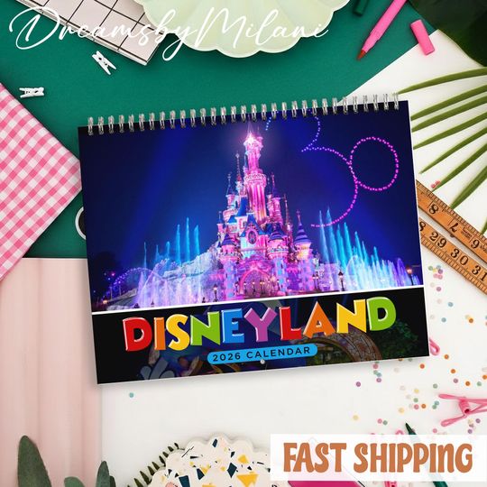 Discover Disneyland 2026 Calendar, Disneyland Monthly Wall Calendar, 2026 Disneyland Calendar