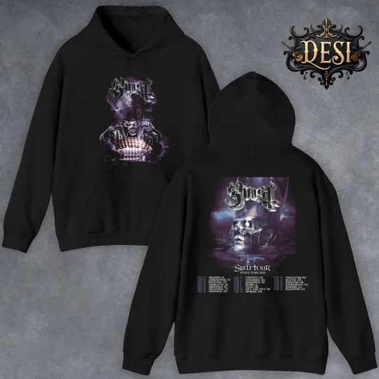 Discover Ghost Skeletour World Tour 2026 Double Sided Hoodie