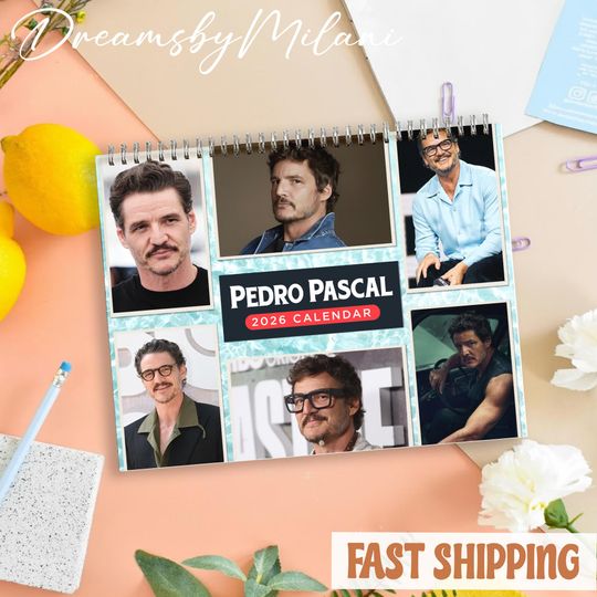 Discover Pedro Pascal 2026 Calendar, Pedro Wall Calendar, Office Decor, Unique Holiday Gifts, Gifts For Her, Pedro Pascal Merch, 2026 Calendar