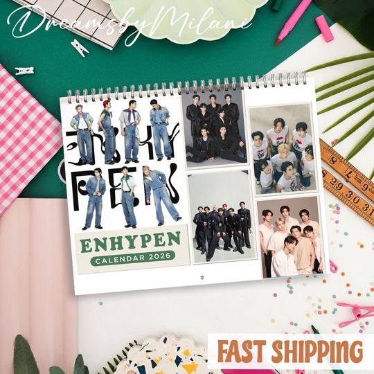 Discover Music Band Calendar 2026, Music Fan Gifts Wall Calendar, Office Decor, Unique Holiday Gifts, Gifts For Her, Kpop Music Band 2026 Calendar