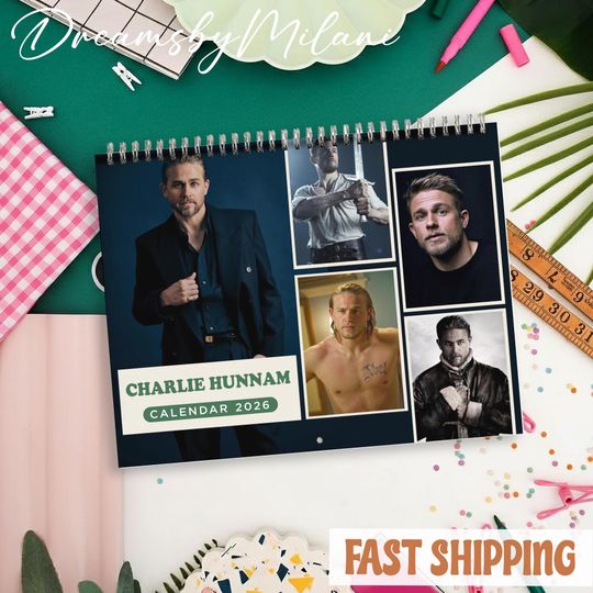 Discover Hunnam Actor 2026 Calendar, Hunnam Actor Monthly Wall Calendar, 2026Hunnam Actor Calendar Size 8.5" x 11"