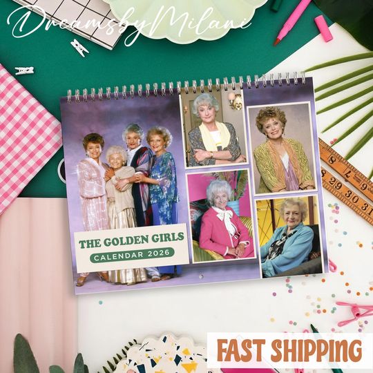 Discover The Stay Golden 2026 Calendar, The Stay Golden Monthly Wall Calendar, 2026 The Stay Golden Calendar Size 8.5" x 11"