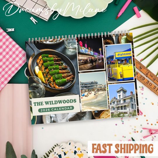 Discover The Wildwoods 2026 Calendar, The Wildwoods Monthly Wall Calendar, The Wildwoods Calendar Size 8.5" x 11"