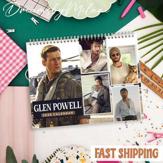 Discover Powell Actor 2026 Calendar, Powell Actor Monthly Wall Calendar, 2026 Powell Actor Calendar Size 8.5" x 11"