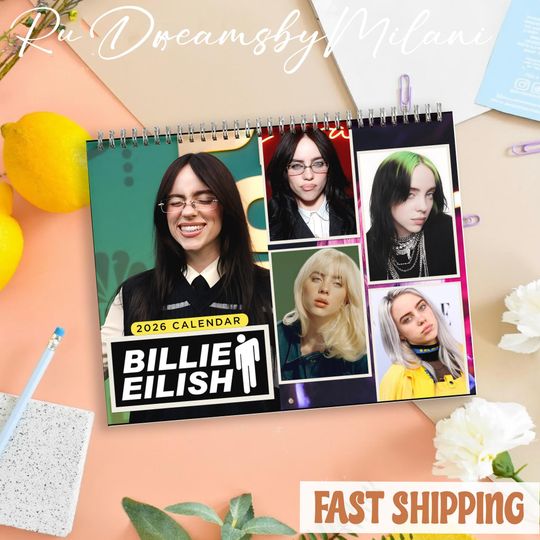 Discover Music Calendar 2026, Bille Fan Gift Calendar, Music Fan Gifts Calendar, Music Calendar, Office Decor, Unique Holiday Gifts