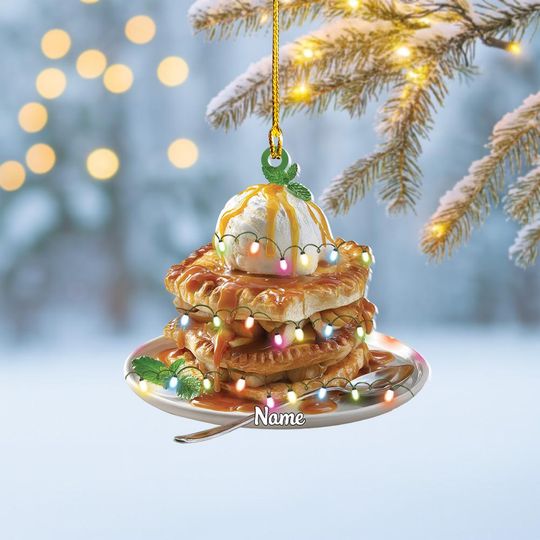 Discover Personalized Apple Pie Cake Christmas Ornament, Apple Pie Cake Ornament, Cake Cooking Ornament Decor, Food Xmas Ornament Gift