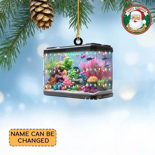 Discover Personalized Aquarium Christmas Ornament, Aquarium Fish Tank Ornament, Fishes Lovers Gift, Aquarium Park Ornament, Aquarium Lover
