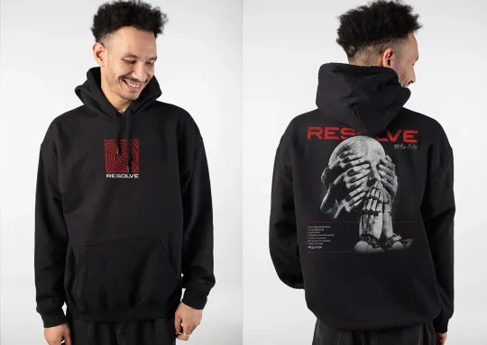 Discover Resolve Prayer Hoodie Band Graphic Pullover Heavy Music Apparel
