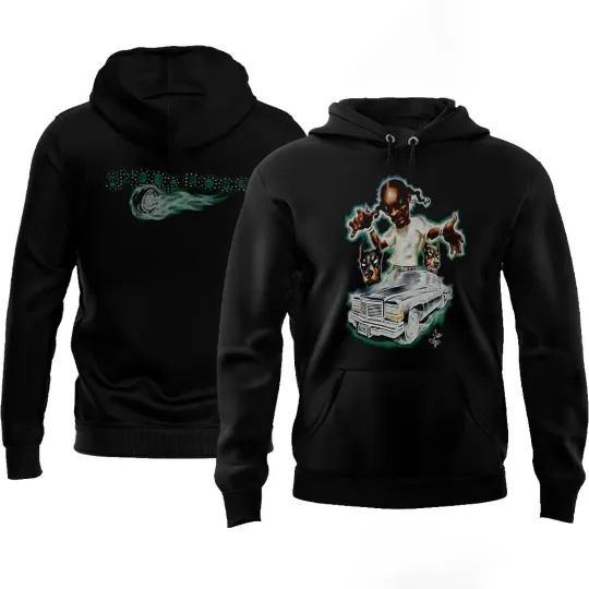Snoop Dogg Character Caricature Two Sided Hoodie