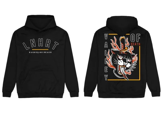 Discover Lionheart Panther Dagger Hoodie Black Official Band Merch Hardcore