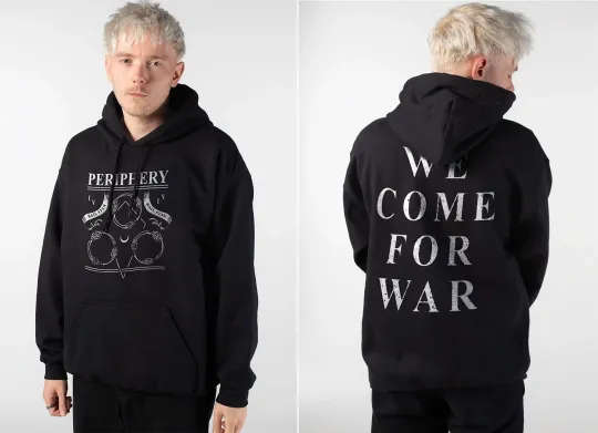 Discover Periphery War Hoodie Black Official Band Merch Progressive Metalcore