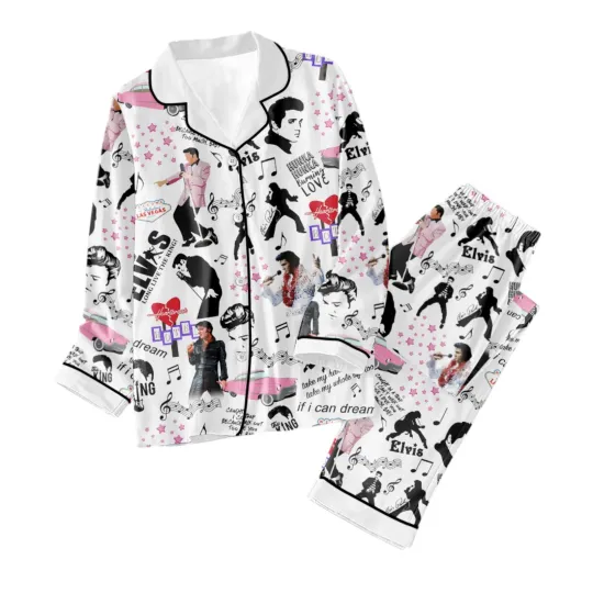 Discover Elvis Presley Button Down Pajamas Set   TANTN 5610
