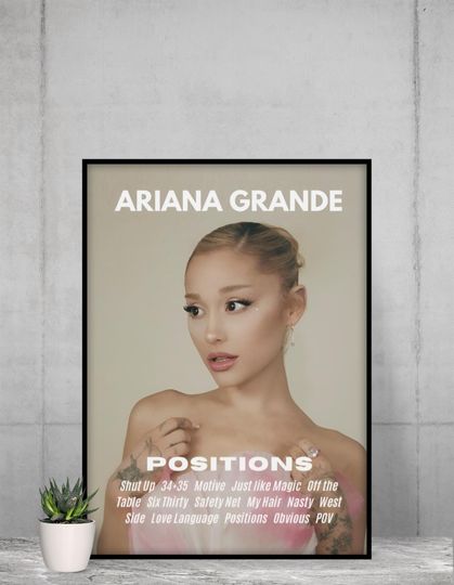 Discover Ariana | Ariana Positions album | Positions album poster | Positions poster | Poster | Wall art |Home decor