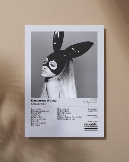 Ariana Dangerous Woman Poster Vertical Premium Matte