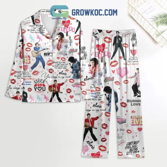 Discover Elvis Presley Burning Love Polyester Pajamas Set