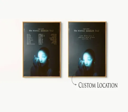 Discover Ariana The Eternal Sunshine Tour 2026 Poster | Custom Poster