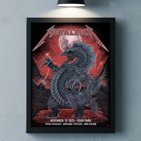 Discover Metallica M72 Auckland New Zealand 2025 Venue Poster At Eden Park On November 19